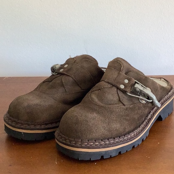 Geier Wally Airstream Women's Mules US 7.5 Brown Slide Clogs R-Toe Shoes - Picture 1 of 6